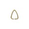 JewelrySupply Jump Ring - Triangle Open 11mm Gold Plated (10-Pcs)